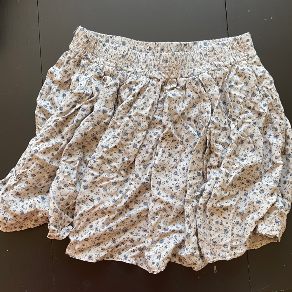 Cream floral skirt